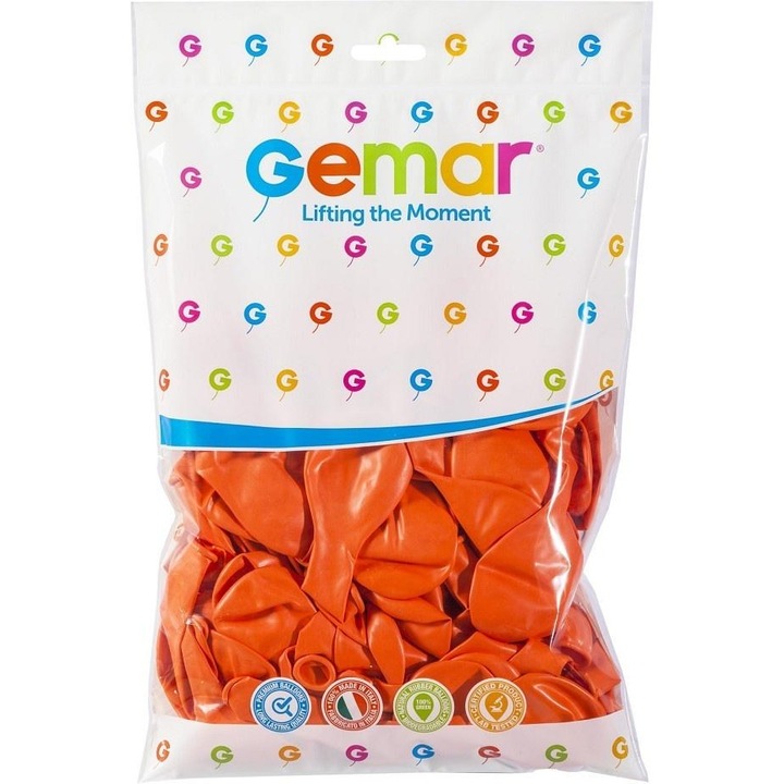 Пастелни балони, GoDan, 21см, комплект 100, оранжеви