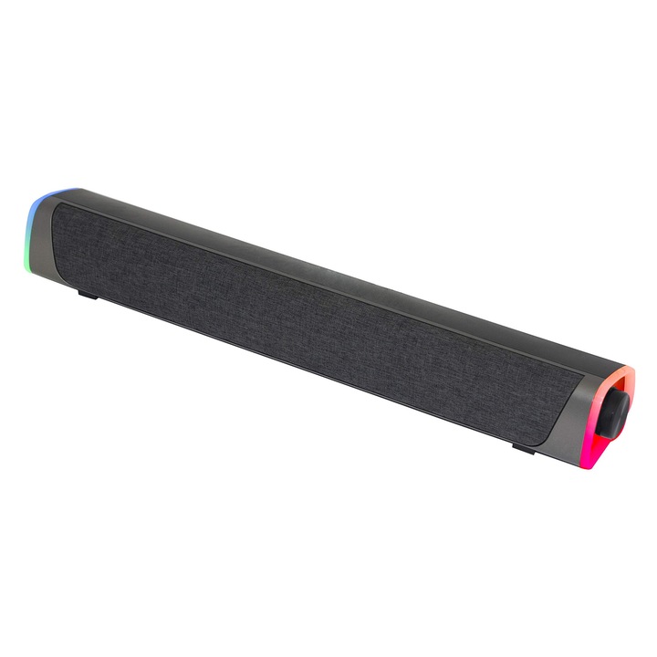 Bara de sunet Woxter Big Bass 320, 18W, iluminare RGB, neagră