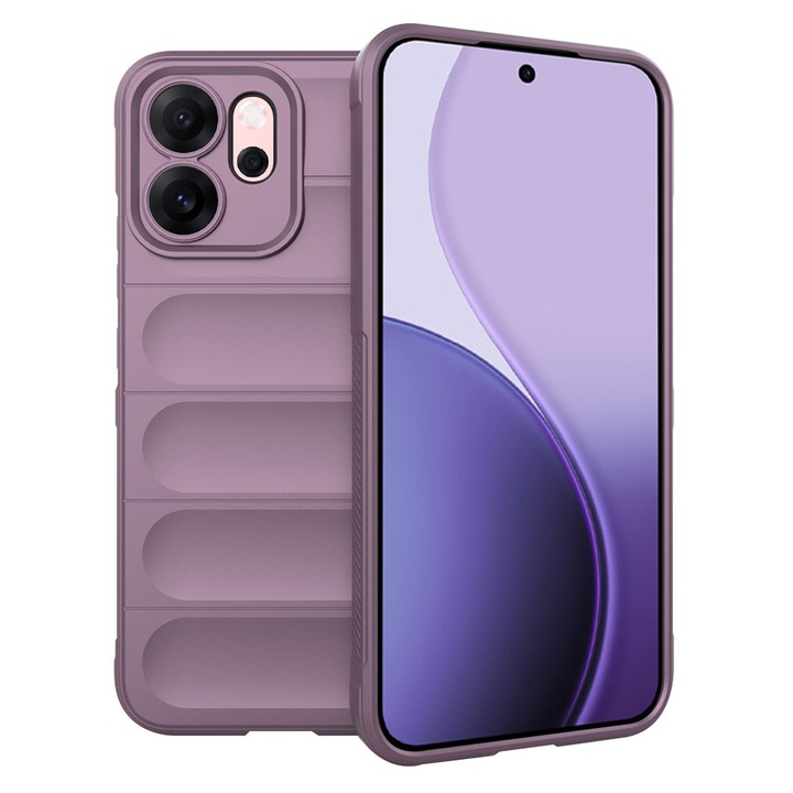 Husa pentru Oppo Reno 14F, 14FS 5G Liquid Silicone, Microfibre Lining, Non-Slip Airbag Design, mov