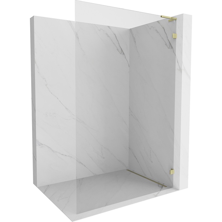 Mexen Lunar L perete de dus Walk-in dreapta 60 x 200 cm, transparent 8 mm, auriu - 830L-060-000-50-00-P