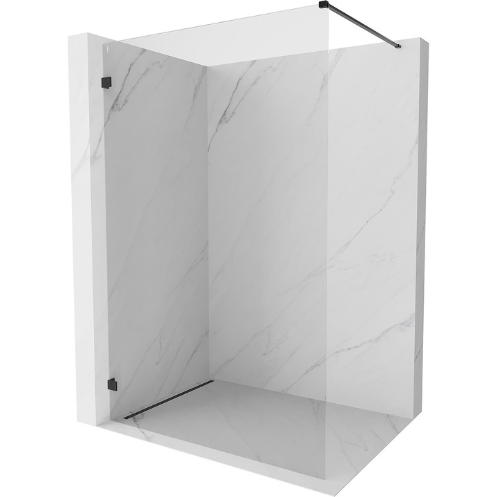 Mexen Lunar perete de dus Walk-in stanga 150 x 200 cm, transparent 8 mm, negru - 830-150-000-70-00-L