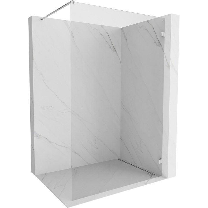 Mexen Lunar perete de dus Walk-in dreapta 130 x 200 cm, transparent 8 mm, crom - 830-130-000-01-00-P