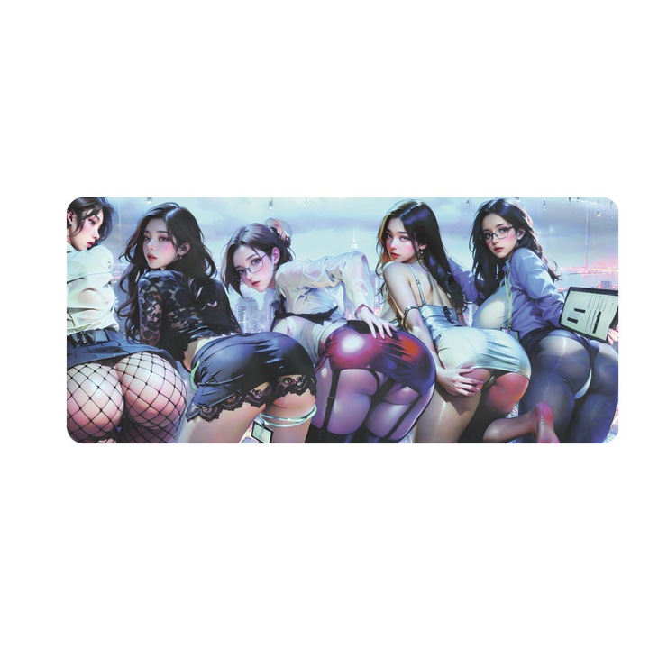 Mousepad gaming mare, antiderapant, impermeabil, rezistent la rupere, din cauciuc, 90x40 cm, XXL, multicolor, Secretara si Oficiul cu Ploaie