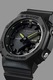 Casio, Аналогов електронен часовник, Сребрист, Черен