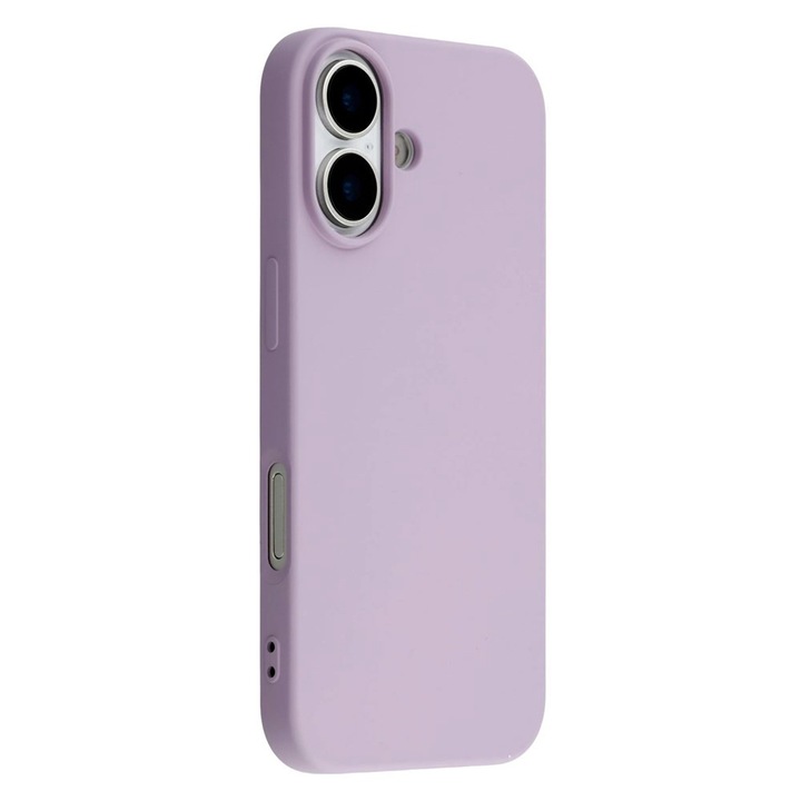 Силиконов калъф с микрофибър за Apple iPhone 17, Прецизни изрези, Стилен противоплъзгащ дизайн, Лилав