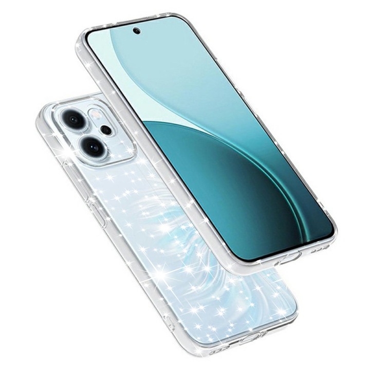 Husa pentru Oppo Reno 14 F / Reno 14 FS 5G Daden® SparkleSkin, Antisoc, Calitate Premium, Transparent