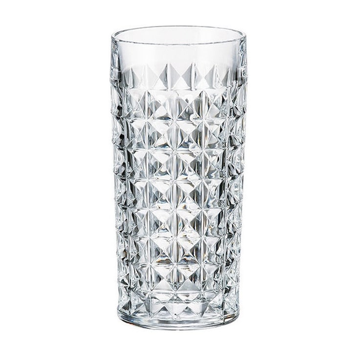 Set 6 pahare tumbler Crystal Bohemia Diamond 260 ml, cristal transparent