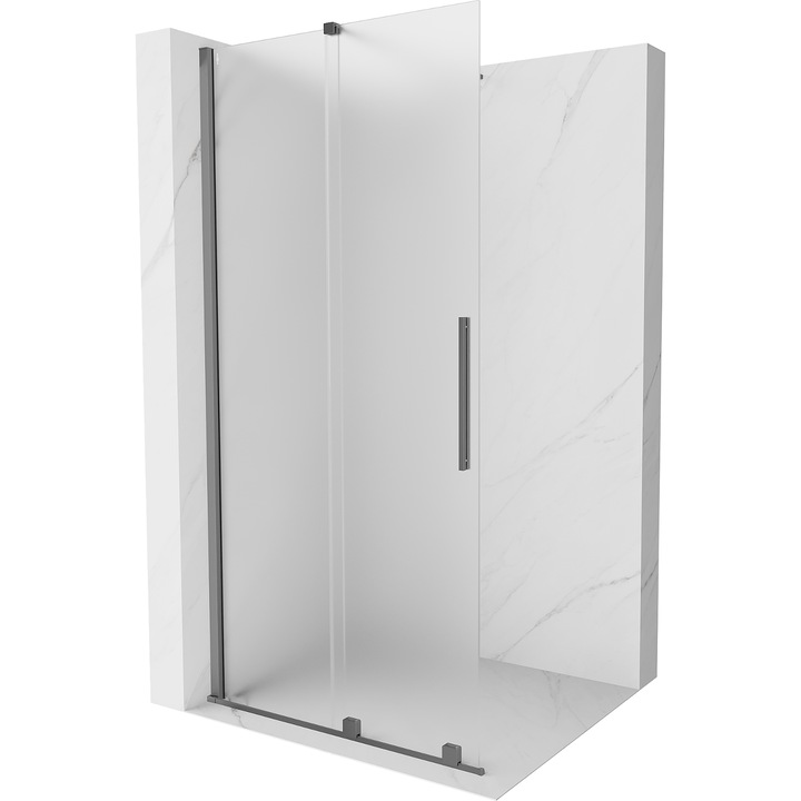 Mexen Velar panou de dus glisant Walk-in 70 x 200 cm, cristal mat 8 mm, metal gun - 871-070-000-33-95