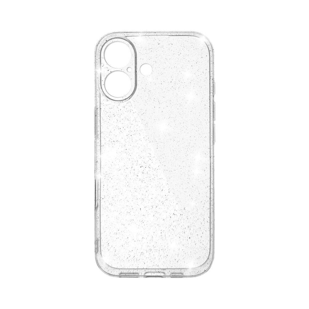 Husa de protectie Atlas Gia Lux compatibila cu Apple Iphone 17, Transparent cu sclipici, Slim, Anti zgarieturi, Anti soc, cu margini ridicate pentru protectia ecranului si a camerei