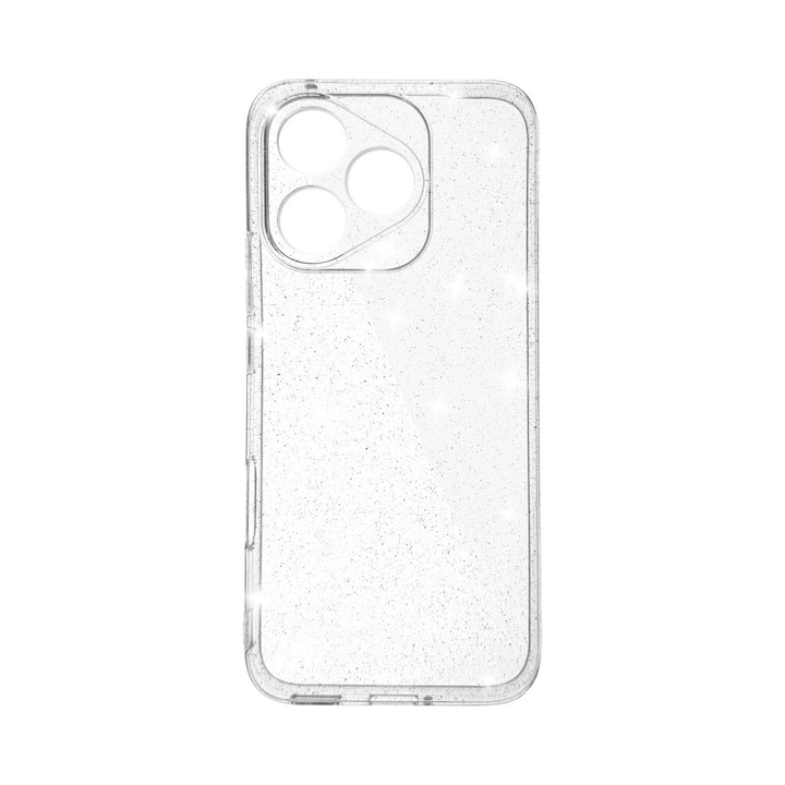 Husa de protectie Atlas Gia Lux compatibila cu Honor 400 Lite, Transparent cu sclipici, Slim, Anti zgarieturi, Anti soc, cu margini ridicate pentru protectia ecranului si a camerei