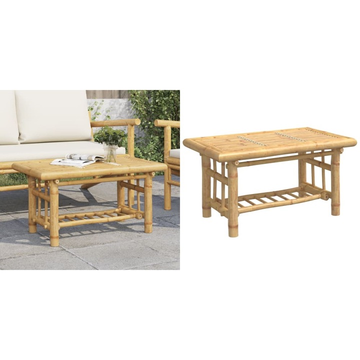 Masuta de cafea, 70x45x36 cm, bambus