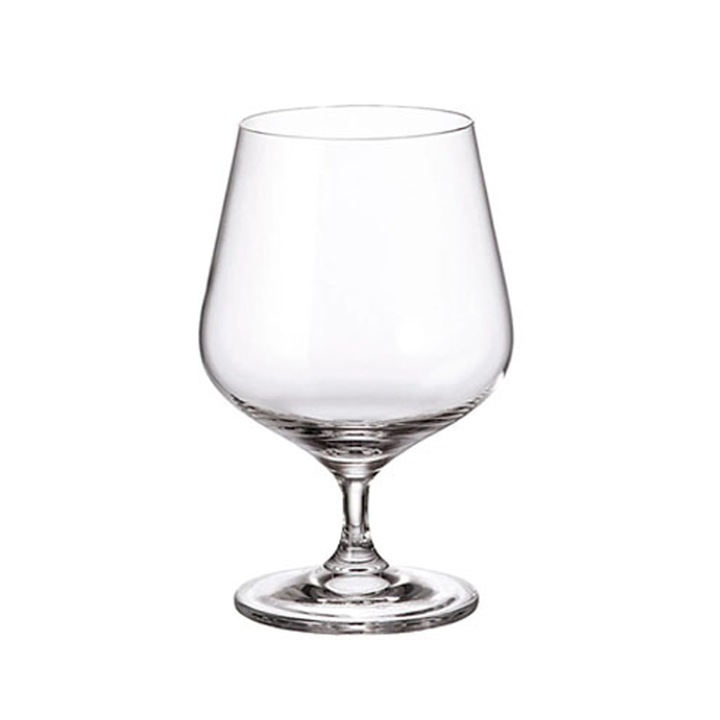 Set 6 pahare coniac Crystal Bohemia Strix, cristal CRYSTALITE, 590 ml