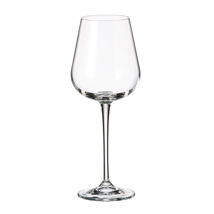 Set 6 pahare vin Crystal Bohemia Ardea 330 ml, cristal CRYSTALITE, inaltime 21,8 cm, diametru 6 cm