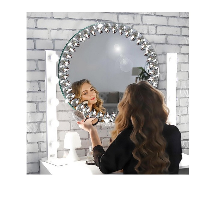 Oglinda rotunda decorativa de perete,25 cm, JMITHA