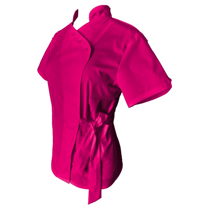 Halat Medical dama, Pe Stil, Model Andreea, Poliester/Bumbac/Elastan, Fucsia, XL INTL