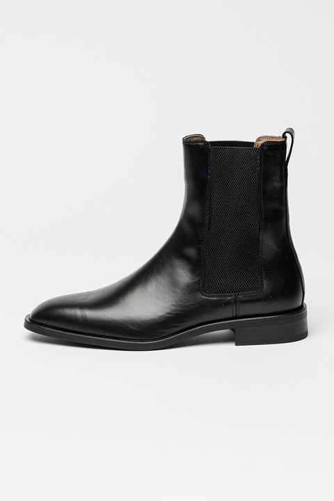 CALVIN KLEIN, Ghete Chelsea mid-high de piele Jodhpur, Negru, 40