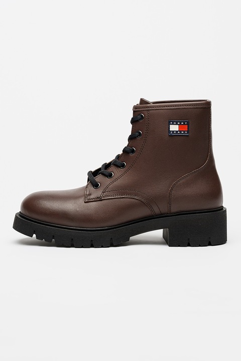 Tommy Jeans, Bocanci din piele, Maro cognac