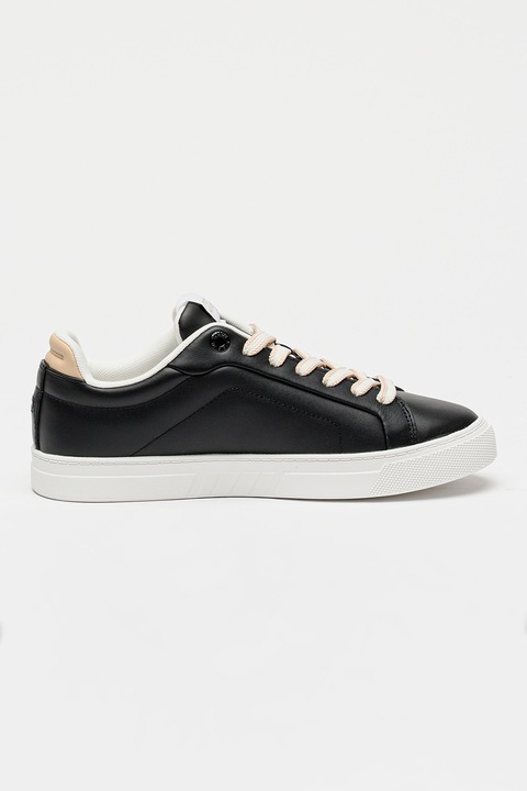 Tommy Hilfiger, Pantofi sport de piele, Negru