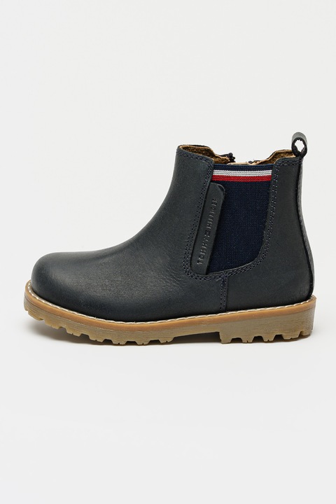 Tommy Hilfiger, Ghete de piele cu fermoar, Bleumarin