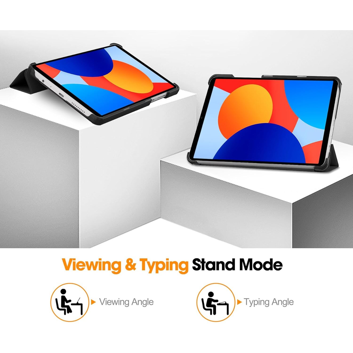 Husa Sigloo pentru tableta Xiaomi Redmi Pad SE 8.7" (2024), Piele Ecologica, Negru