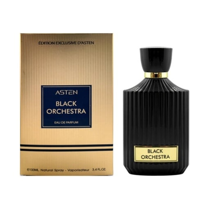 Apa de parfum Asten Black Orchestra, unisex, 100ml
