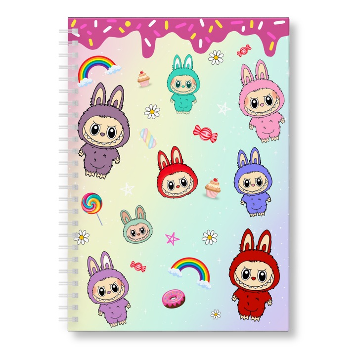 Agenda A5 Cute Monster – Planner cu Personaj Dragalas, Coperta Ilustrata Color