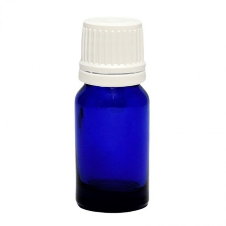 Sticla albastra cu picurator, capac picurator alb, 10ml