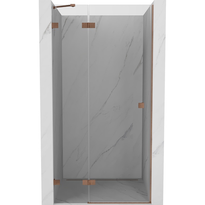 Mexen Lunar usa de dus batanta stanga 75 cm, transparent, cupru periat - 834-075-000-65-00-L