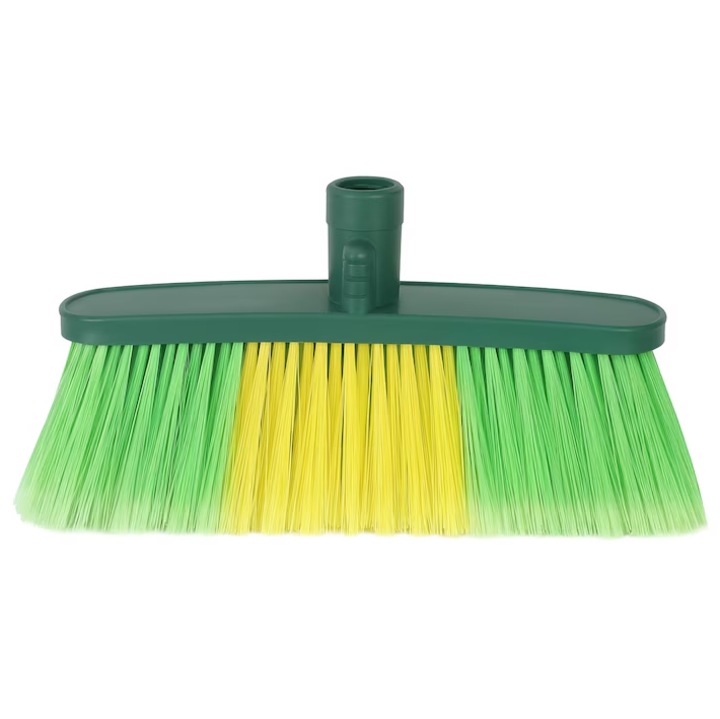 Cap Matura Plastic Cu Pulverizator Incorporat, Model 2088, Verde Galben, Peri Rezistenti, Pentru Curatenie Interioara Si Exterioara