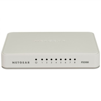 Switch NetGear FS208, 8 x 10/100, MTBF 533000 ore Switch NetGear FS208, 8 x 10/100, MTBF 533000 ore