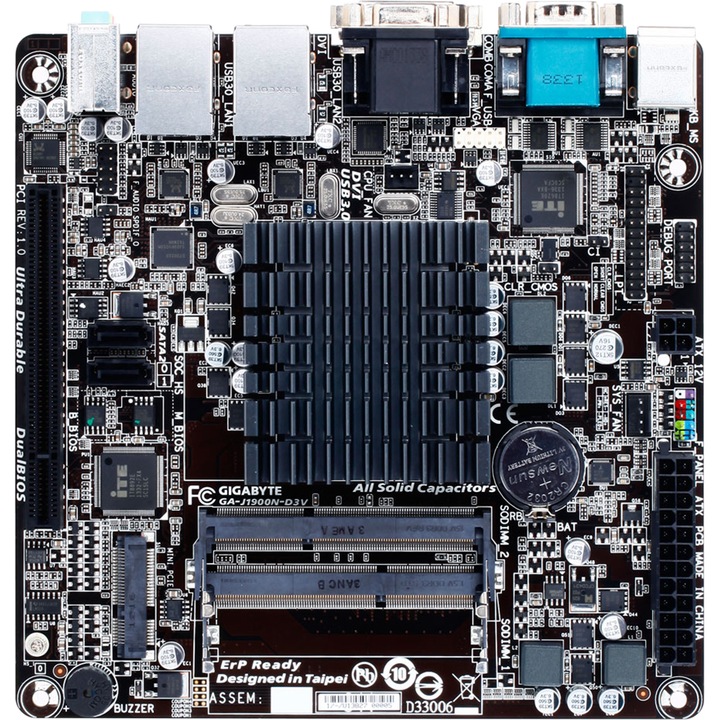 Gigabyte Intel Celeron J1900N-D3V alaplap, mini-ITX