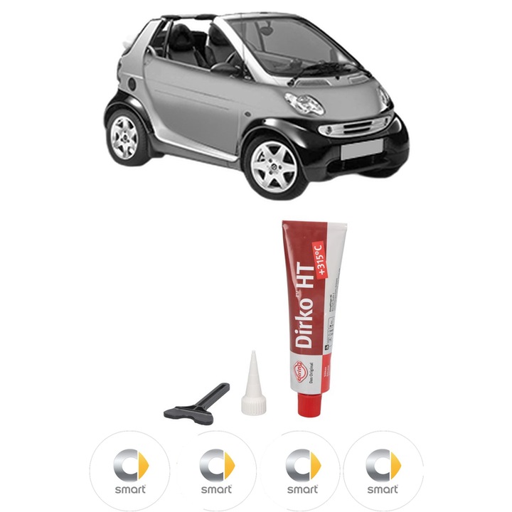 Set garnitura chiuloasa capac culbutori SMART FORTWO Cabrio (450) 0.7 (450.433) din 2004-2007 KW 55 CP 75 CMC 698, Auto, Elring, 4x Stikere auto cu SMART