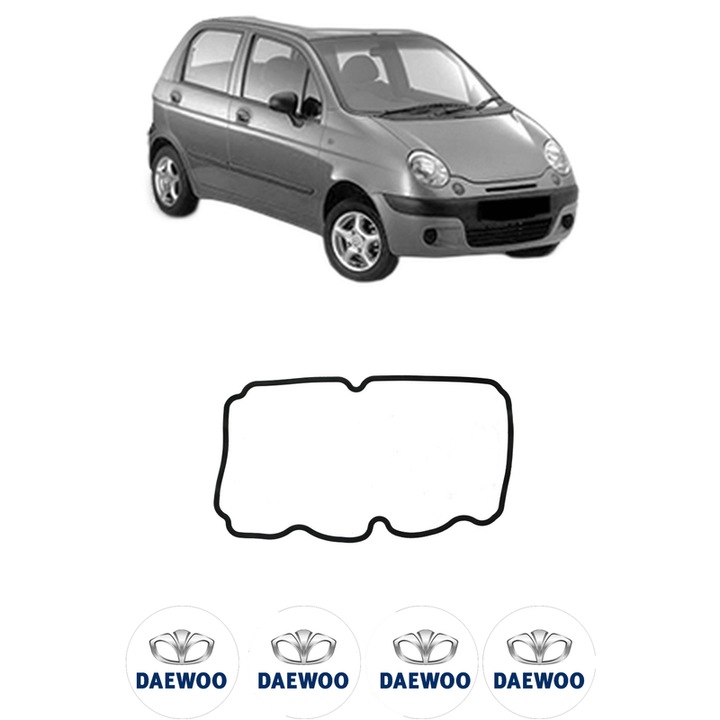 Set garnitura chiuloasa capac culbutori DAEWOO MATIZ (M100, M150) 0.8 din 1998-2003 KW 27 CP 37 CMC 796, Auto, Elring, 4x Stikere auto cu DAEWOO