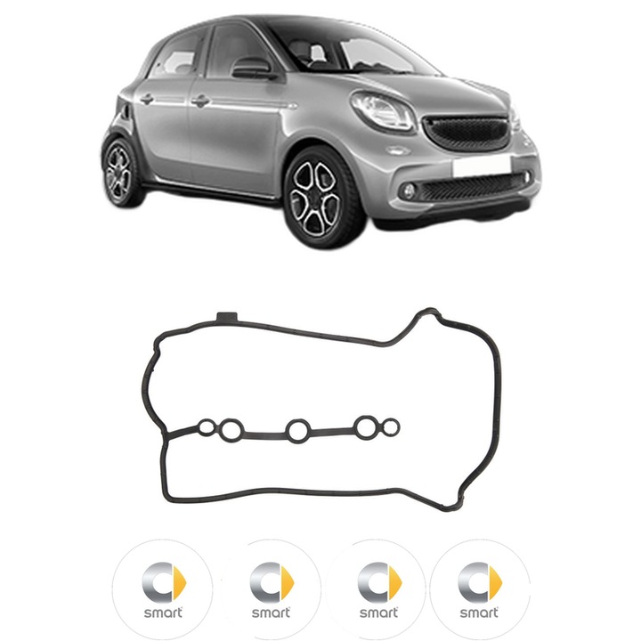 Set garnitura chiuloasa capac culbutori SMART FORFOUR Hatchback (453) 0.9 (453.044, 453.053) din 2014 KW 66 CP 90 CMC 898, Auto, Elring, 4x Stikere auto cu SMART