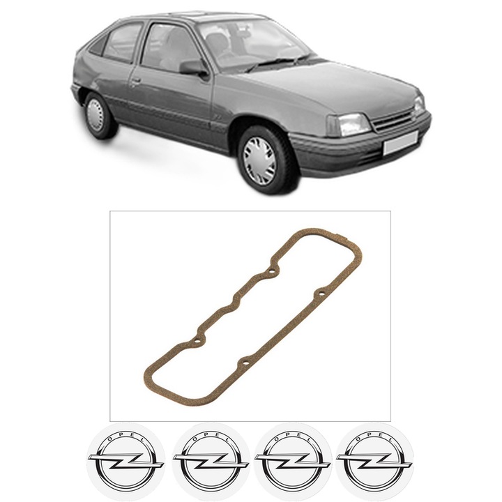 Set garnitura chiuloasa capac culbutori OPEL KADETT E Hatchback (T85) 1.2 (C08, C48, D08, D48) din 1984-1986 KW 40 CP 55 CMC 1196, Auto, Elring, 4x Stikere auto cu OPEL