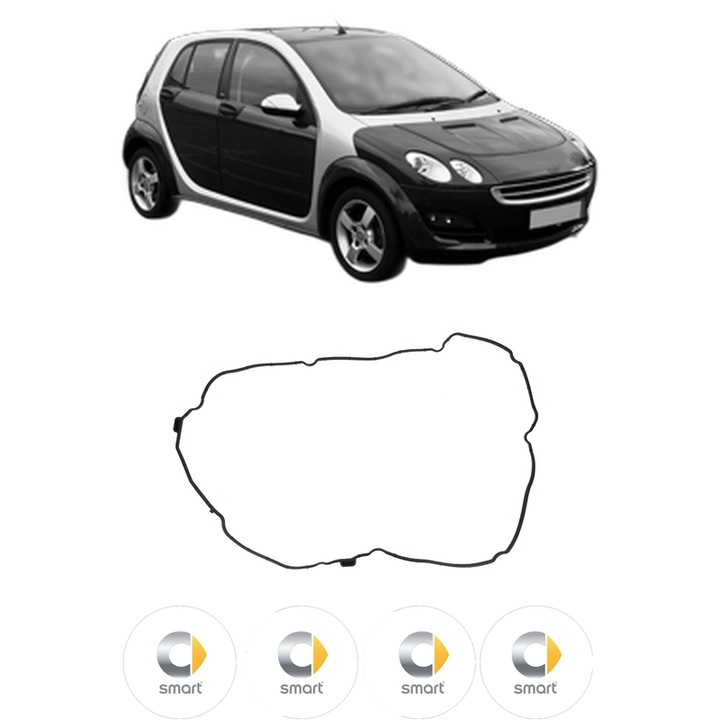 Set garnitura chiuloasa capac culbutori SMART FORFOUR (454) 1.5 (454.032) din 2004-2006 KW 80 CP 109 CMC 1499, Auto, Elring, 4x Stikere auto cu SMART