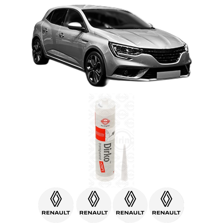 Set garnitura chiuloasa capac culbutori RENAULT MEGANE IV Hatchback (B9A/M/N_) 1.3 TCe 140 (B9NB) din 2018 KW 103 CP 140 CMC 1332, Auto, Elring, 4x Stikere auto cu RENAULT