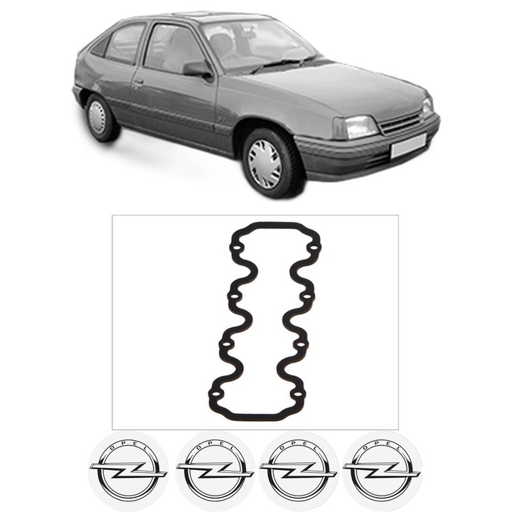 Set garnitura chiuloasa capac culbutori OPEL KADETT E Hatchback (T85) 1.6 i (C08, C48, D08, D48) din 1986-1991 KW 55 CP 75 CMC 1598, Auto, Elring, 4x Stikere auto cu OPEL
