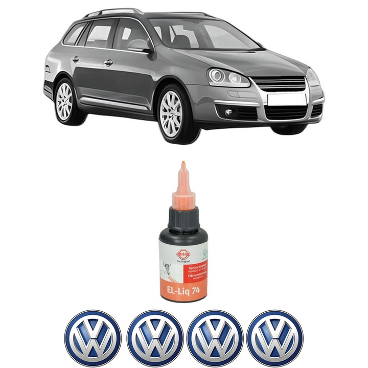 Set garnitura chiuloasa capac culbutori Volkswagen GOLF V Variant (1K5) 1.4 TSI din 2007-2009 KW 125 CP 170 CMC 1390, Auto, Elring, 4x Stikere auto cu Volkswagen