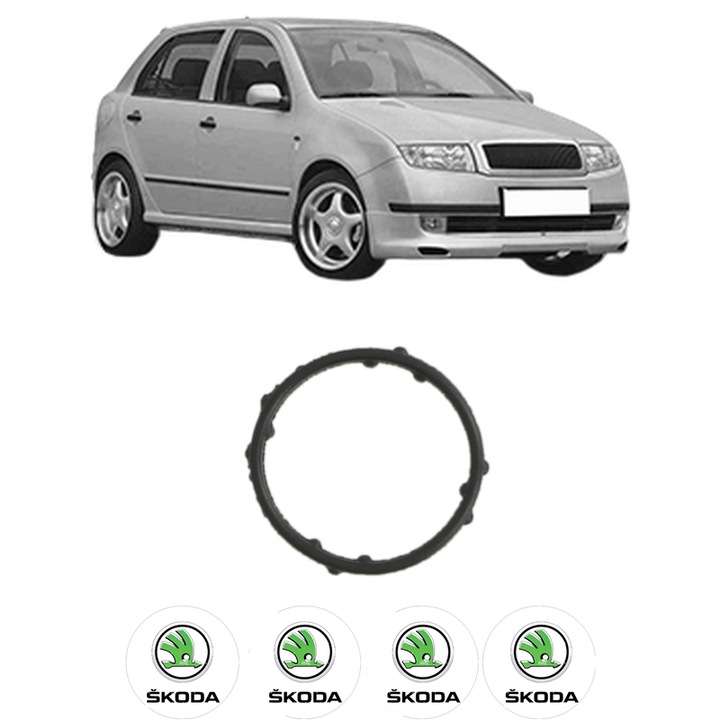 Set garnitura chiuloasa capac culbutori SKODA FABIA I (6Y2) 1.4 16V din 1999-2008 KW 55 CP 75 CMC 1390, Auto, Elring, 4x Stikere auto cu SKODA
