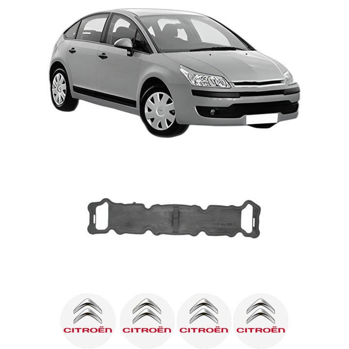 Set garnitura chiuloasa capac culbutori CITROEN C4 I (LC_) 1.4 16V din 2004-2011 KW 65 CP 88 CMC 1360, Auto, Elring, 4x Stikere auto cu CITROEN