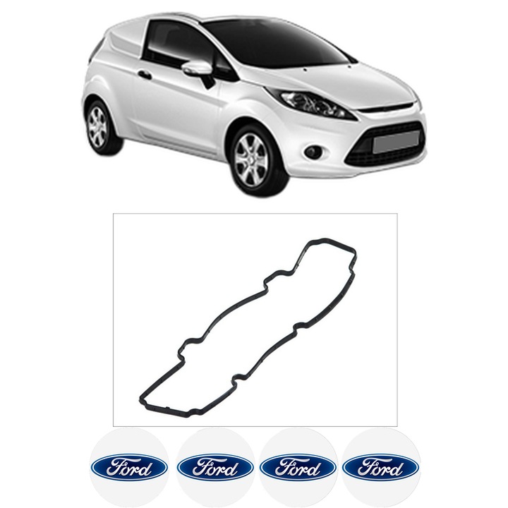 Set garnitura chiuloasa capac culbutori FORD FIESTA VI Van 1.4 TDCi din 2009-2017 KW 50 CP 68 CMC 1399, Auto, Elring, 4x Stikere auto cu FORD