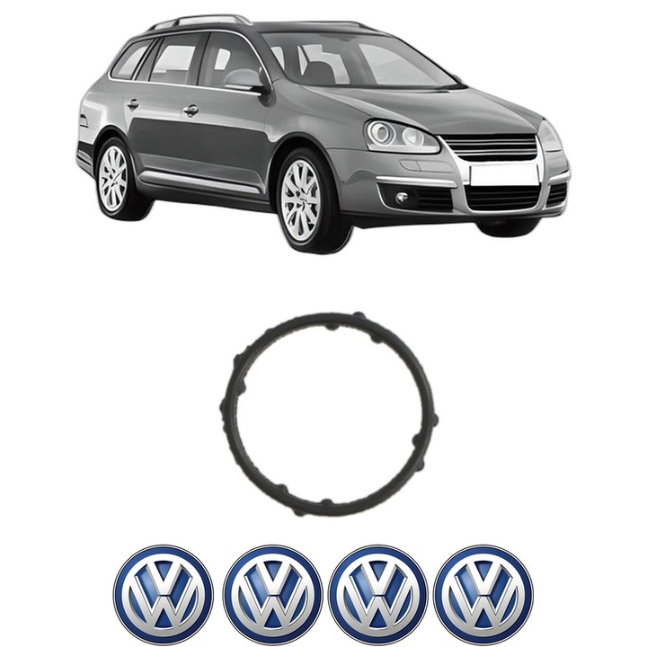 Set garnitura chiuloasa capac culbutori Volkswagen GOLF V Variant (1K5) 1.4 din 2007-2009 KW 59 CP 80 CMC 1390, Auto, Elring, 4x Stikere auto cu Volkswagen