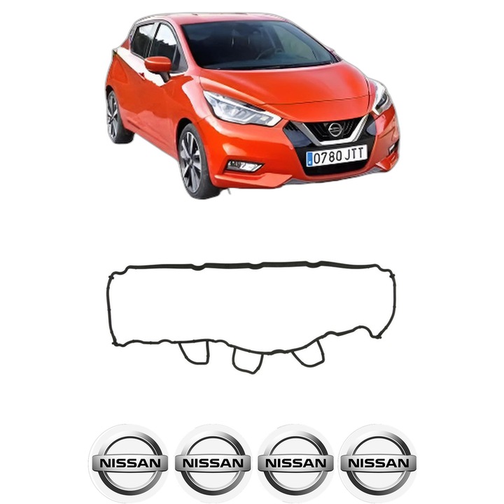 Set garnitura chiuloasa capac culbutori NISSAN MICRA V (K14) 1.5 DCI din 2016 KW 66 CP 90 CMC 1461, Auto, Elring, 4x Stikere auto cu NISSAN
