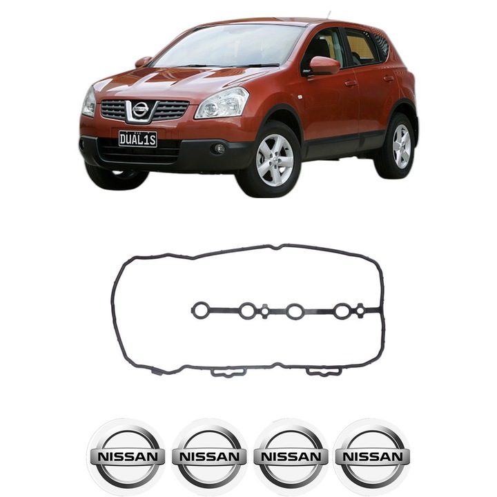 Set garnitura chiuloasa capac culbutori NISSAN QASHQAI I (J10, NJ10) 1.6 din 2007-2013 KW 84 CP 114 CMC 1598, Auto, Elring, 4x Stikere auto cu NISSAN