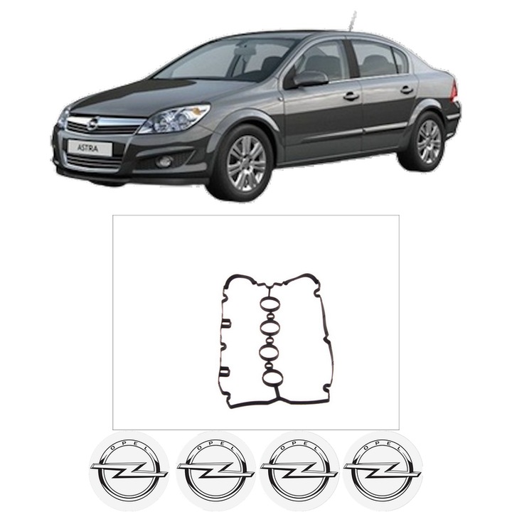 Set garnitura chiuloasa capac culbutori OPEL ASTRA H Saloon (A04) 1.6 (L69) din 2007-2010 KW 77 CP 105 CMC 1598, Auto, Elring, 4x Stikere auto cu OPEL