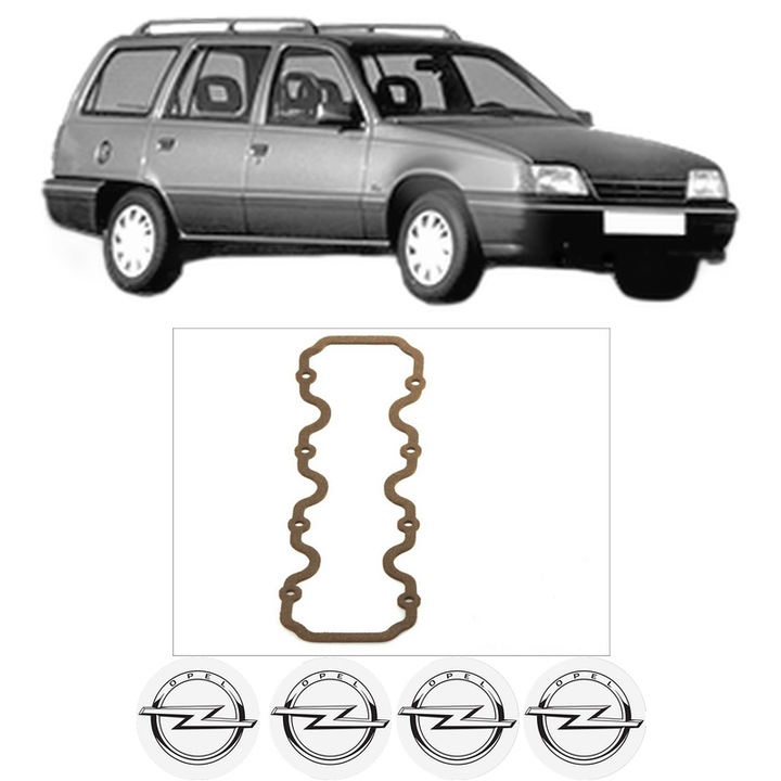 Set garnitura chiuloasa capac culbutori OPEL KADETT E Estate (T85) 1.6 D (C15, C35, D15, D35) din 1984-1989 KW 40 CP 54 CMC 1598, Auto, Elring, 4x Stikere auto cu OPEL