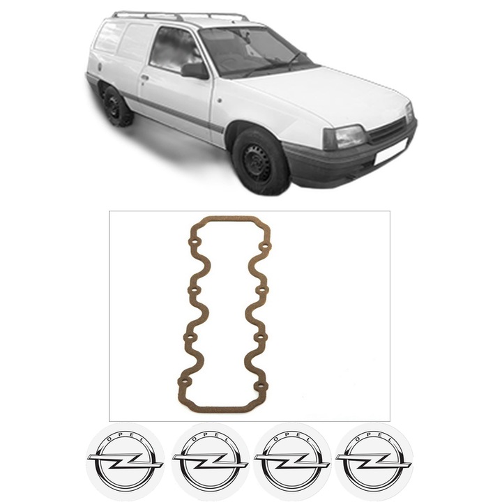 Set garnitura chiuloasa capac culbutori OPEL KADETT E Estate Van (T85) 1.6 D (C70, D70) din 1984-1988 KW 40 CP 54 CMC 1598, Auto, Elring, 4x Stikere auto cu OPEL