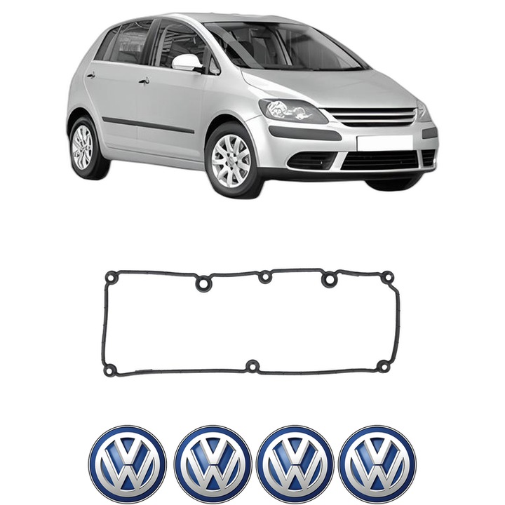 Set garnitura chiuloasa capac culbutori Volkswagen GOLF PLUS V (5M1, 521) 1.6 TDI din 2009-2013 KW 77 CP 105 CMC 1598, Auto, Elring, 4x Stikere auto cu Volkswagen