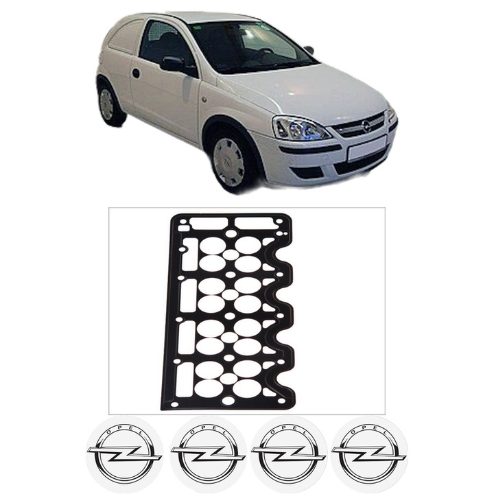 Set garnitura chiuloasa capac culbutori OPEL CORSA C Hatchback Van (X01) 1.7 DI 16V (F08, W5L) din 2000-2003 KW 48 CP 65 CMC 1686, Auto, Elring, 4x Stikere auto cu OPEL